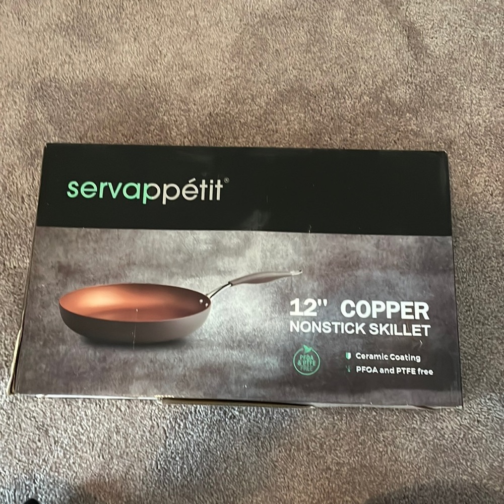 12’’ Copper Nonstick Skillet